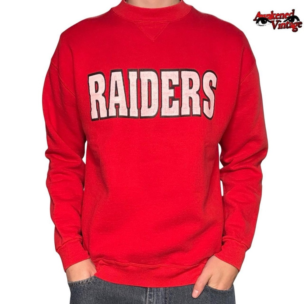 Vintage Russell athletic red crewneck Texas tech red raiders size XL